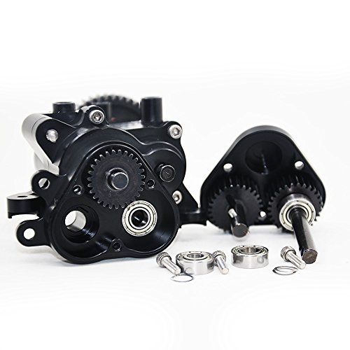 RCLions Black Aluminum Transmission Case Gearbox for TRX4 T4 1/10th RC Crawler Car - Thumbnail 5