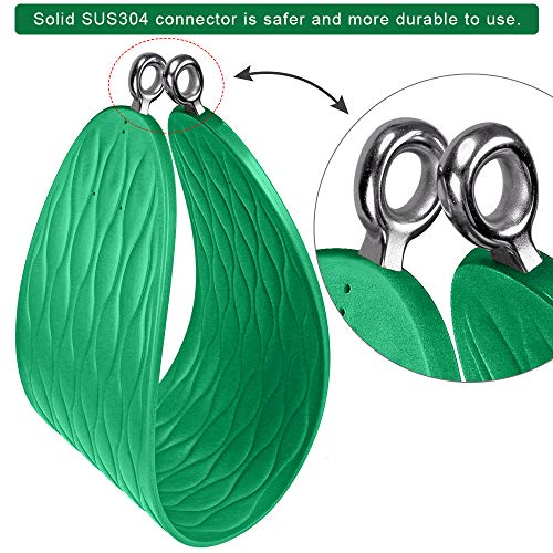 Dolibest Heavy Duty Swing Seat with 66’’ Chain and Carabiners, Comfortable and Durable Plastic Coated Swing Set Accessories Replacement for Outdoor Playground, Green - image 6