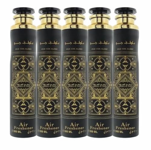 Pack of 2-Khamrah Air Freshener, Black and Gold, 300 ml