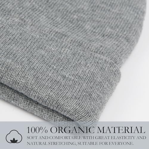 MENOLY 4 Pack Winter Beanies Stretch Knit Beanie Hat Cap for Girls Boys, 4 Color4