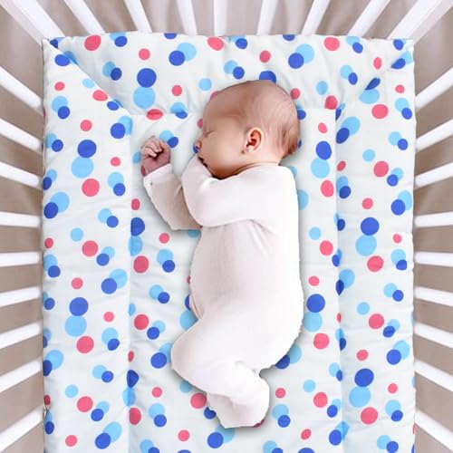 Image of VParents Cotton Crib Sheet for New Born Baby, Soft Cotton Godadi Set for Baby, Godari Bedding Sheet, Blue, Preemiee