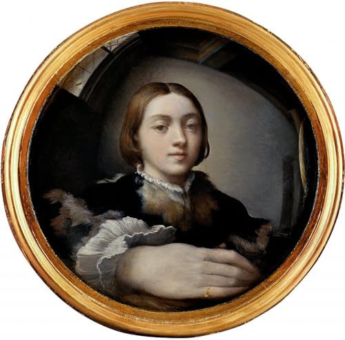 Tableaux peinture sur toile Parmigianino autoportrait 60x90cm pour chambre