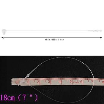Sampurn Innovation 7'' Plastic String Loop Fastener Hang Tag Snap Lock Plastic Tag Fasteners Pin