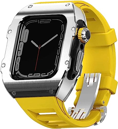 Bracelet iWatch 8 49mm femme, acier inoxydable et titane de choc