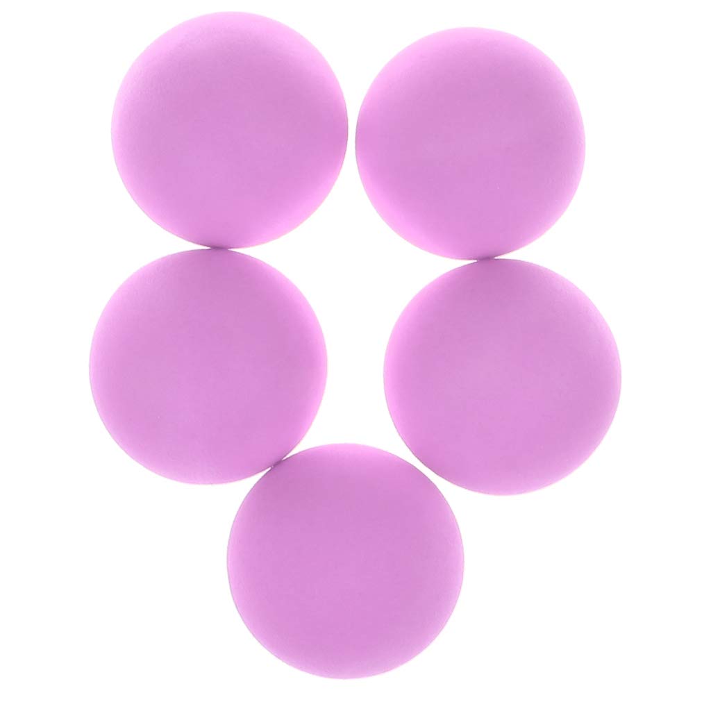 Fenteer 5Pcs 2.5'' Bouncy Balls Soft EVA Sponge Jumping Ball Pet & Kid Outdoor Stress Relax Toys - Pack Of 5pcs Pink
