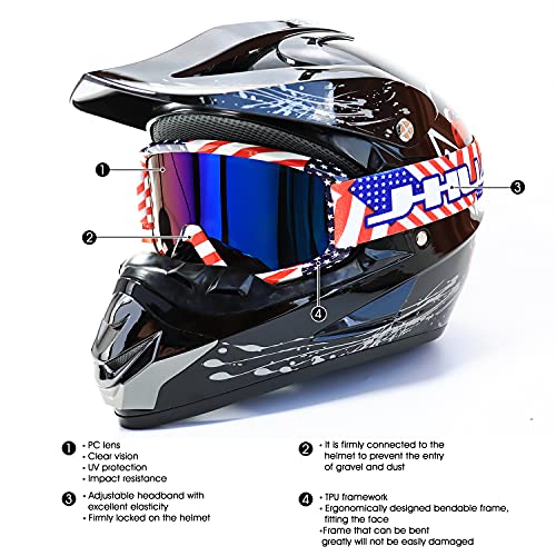 Avv Motorcycle Goggles For Men Women - Windproof Atv Dirt Bike Goggle, Anti Uv Off-Road Glasses For Riding Mtb Motocross #TOP2