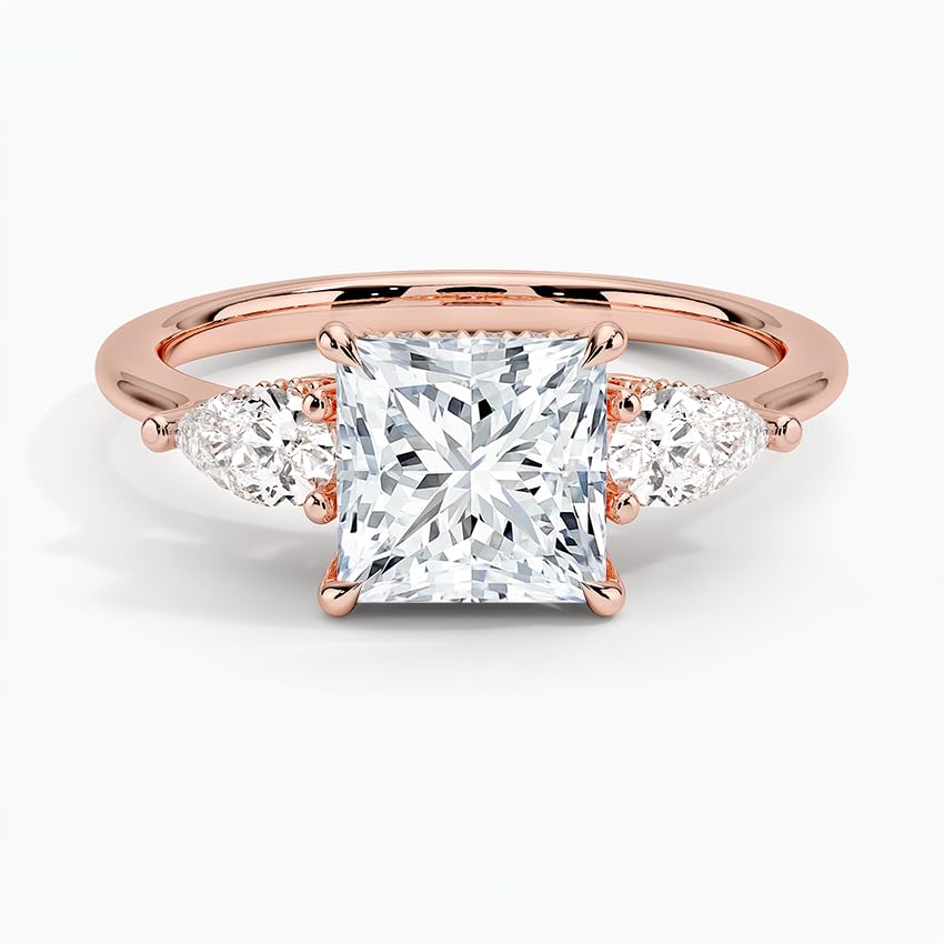 Moissanite Engagement Ring 1.5 ct 10k 14k 18k Gold & 925 Sterling Silver Solitaire 3 Stone Moissanite Ring Christmas Gift for Women2