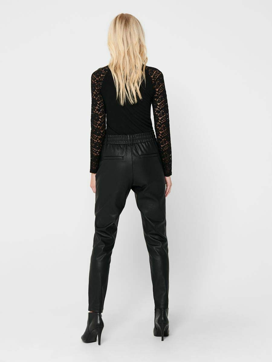 ONLY Women's Onlpoptrash Easy Coated Pant Pnt Noos Trouser