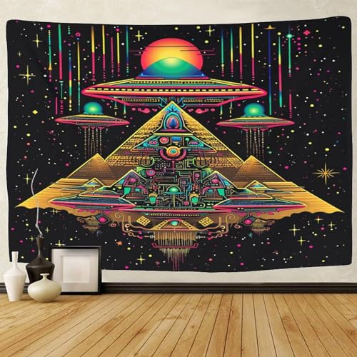 Tapisserie OVNI 3D pour habiller un grand mur vide et relooker une chambre à coucher - 2