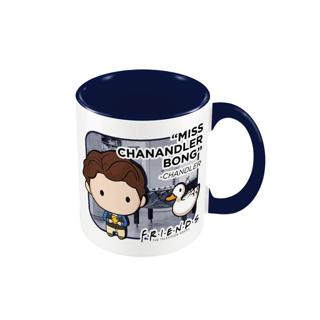 Pyramid International Friends (Chandler Chibi) Blue Inner C Mug - 10Oz / 315Ml Ceramic Mug - One Size