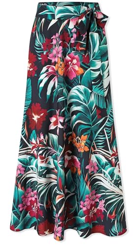 Image of Cromoncent Matching Hawaiian Outfits for Family, Dad and Son Matching Luau Beach Tropical Shirts Mommy Daughter Tropical Sets