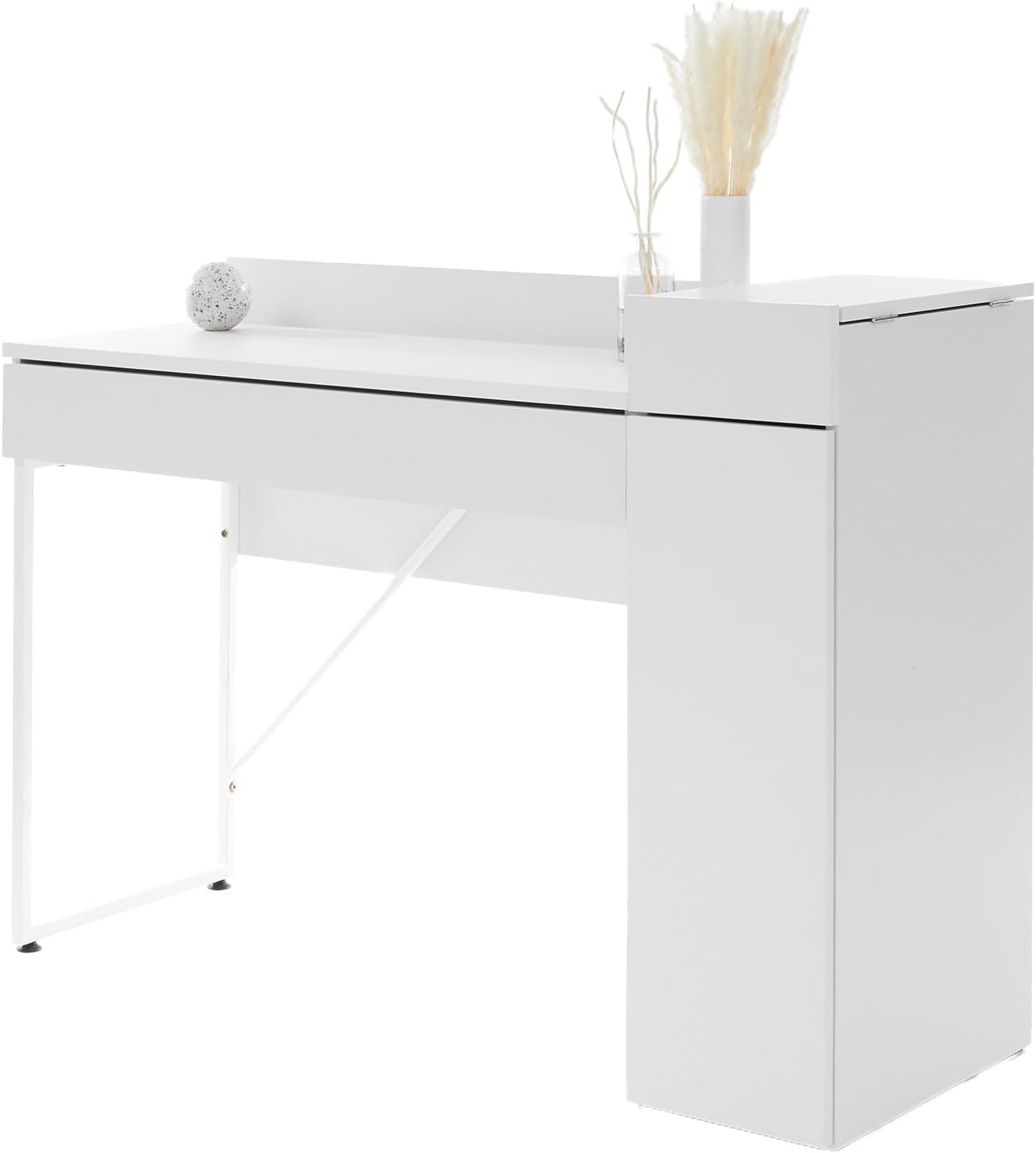 4FUL 佐藤産業 アンリ デスクドレッサー 幅800×奥行400×高さ700mm WH