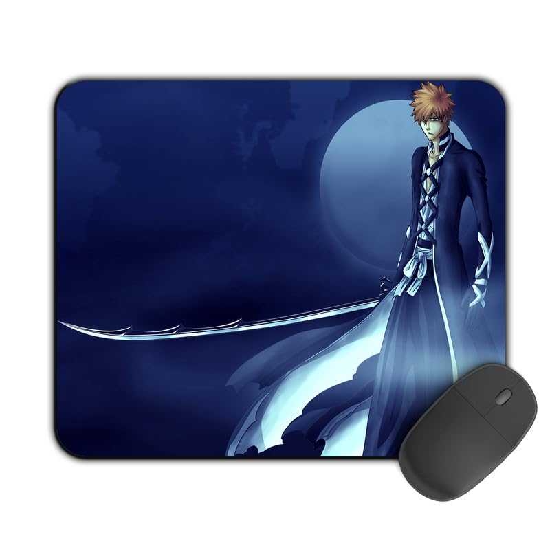 Image of Printed Designer Mouse Pad Ichigo with Sword (200MM X 240 X 3MM) Enhance Gaming and Work Performance Comfortable and Precise Non-Slip Water Proof Bleach Mouse Pad.