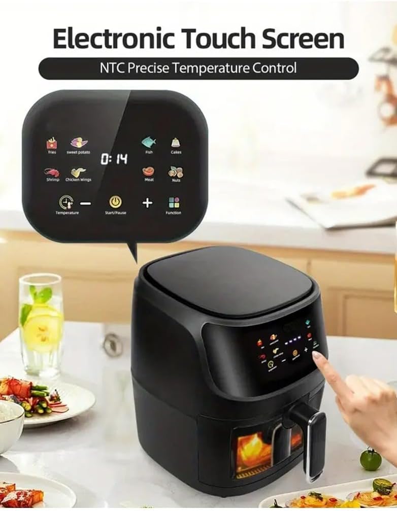 المتطور - مقلاة هوائية رقمية من اي تي لايف، 2400 واط، 8 لتر، 8... - view 3