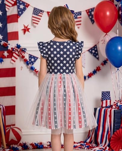 Image of Arshiner Toddler Tutu Dress Little Girls Fluffy Summer Dresses Casual Party Tulle Sundress for Kids 2-6Y
