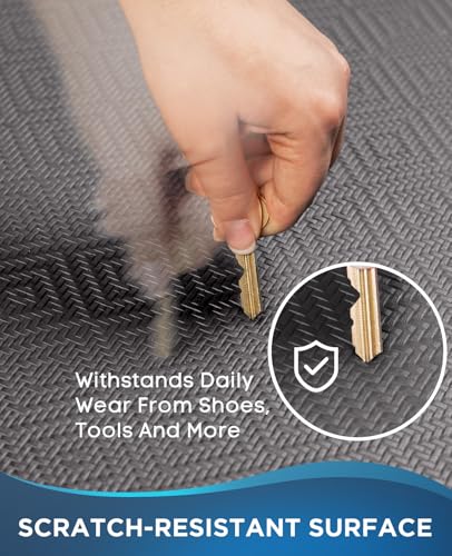 Image of Ophanie Kitchen Mats for Floor,3 /4 inch Thick,20x48 Anti Fatigue Cushioned Mat,Kitchen Rugs,Waterproof,Comfort Ergonomic Standing Mat for Office,Home,Sink with 99+ Pairs of Anti-Slip Bottom Ridges