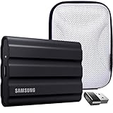 SAMSUNG MU-PE4T0S/AM T7 4TB Shield Portable SSD, USB 3.2, Black Bundle with Hard...