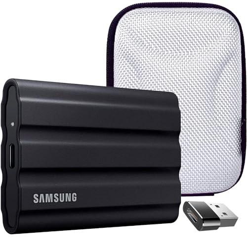 SAMSUNG MU-PE4T0S/AM T7 4TB Shield Portable SSD, USB 3.2, Black B...
