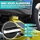 Chelhead 1 Stück schwarzer universeller magnetischer Klinkenpads wagenheber auflage mit großer Schlitznut aus Aluminium, unterstellbock kfz, magnetische jack pad kompatibel mit Geländewagen