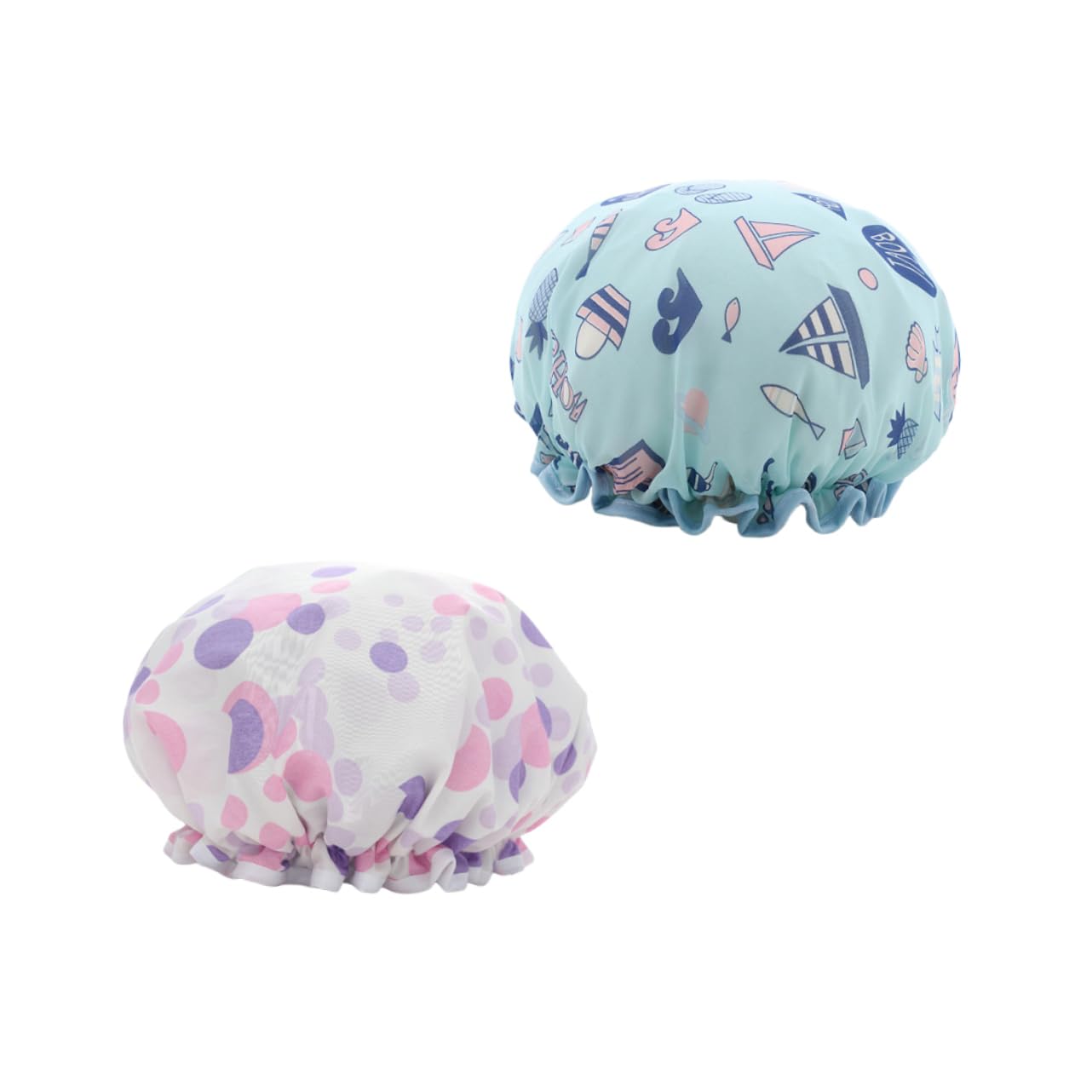 FRCOLOR 6piezas Gorro De Para Mujer Gorro De Baño De Eva Diseño Impreso Doble Para Protección Efectiva y Piscina