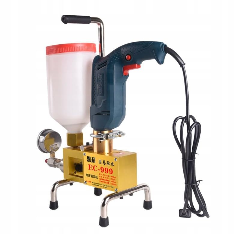 Rosfix Pompa Iniezione Alta Pressione PI-PUMP 9999 – 910W, 15000 PSI, 0–1 L/min | Per Resine PU/Epossidiche | Sigillatura Crepe Cemento | Pompa Iniezione Professionale
