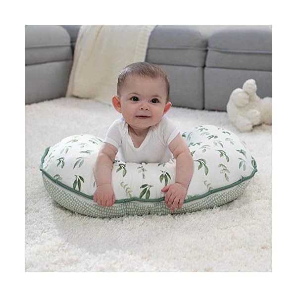 Boppy Kissenbezug aus Bio-Stoff, grüne kleine Blätter, modisches zweiseitiges Design, passend für alle Stillkissen und… – Bild 5