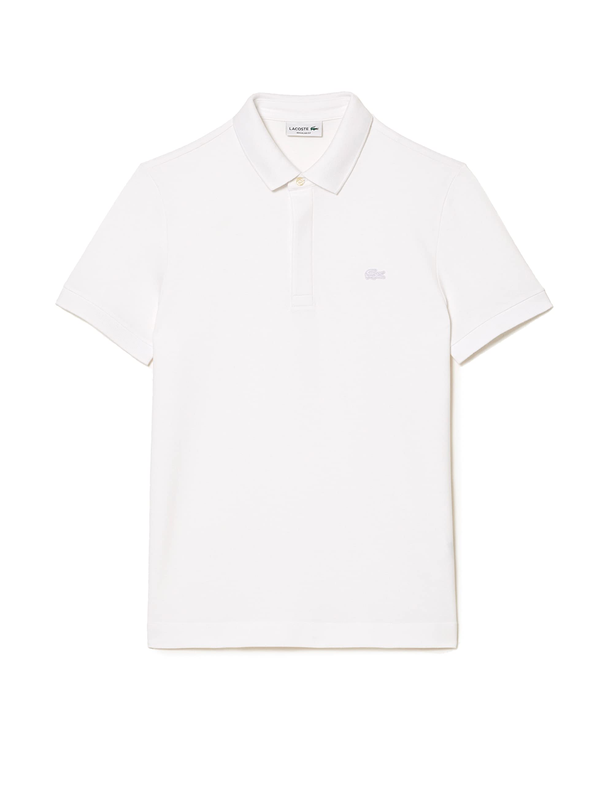 Lacoste Men's White Slim Fit Pique Polo In