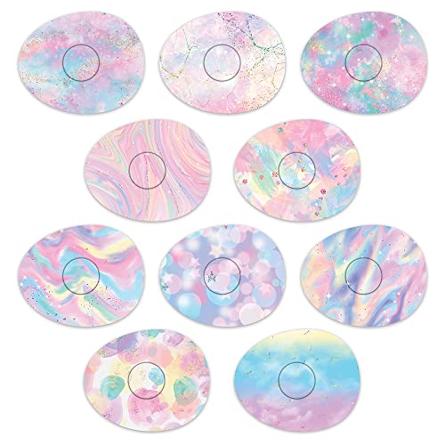 Rockadex adhesive patches - Compatible for Freestyle Libre sensor, Custom-Designed Freestyle Libre patches, Diabetic Supplies mix 10 pack Iridescent (Freestyle Libre 3)