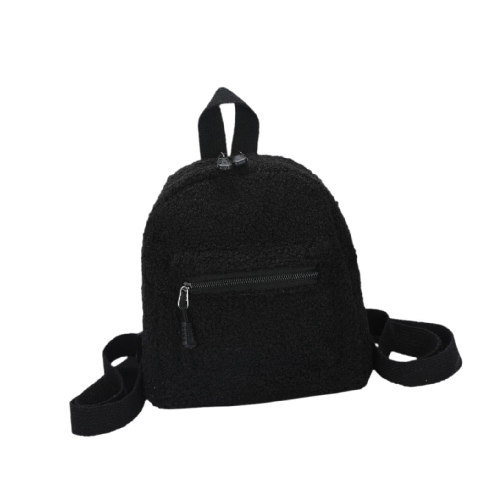™ Plush Backpack Adjustable Strap Shoulder Bag Daypack for Teens Birthday Gift Black-image-29
