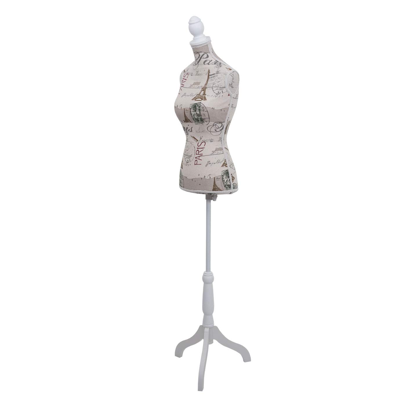 Mannequin de Couture de Tailleur Buste Torse féminin T220 - Mousse, Motif Paris