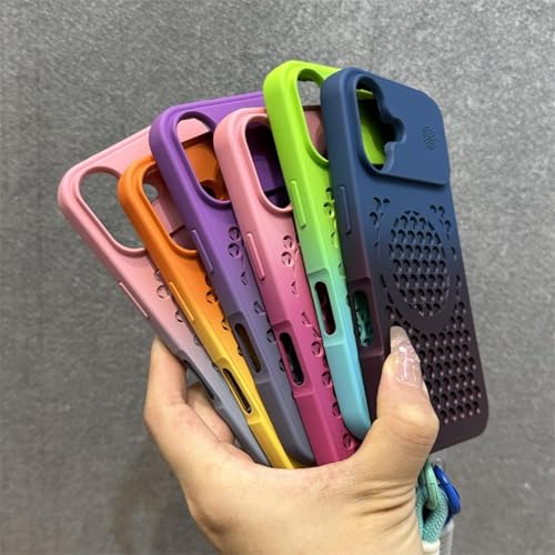 Coque iPhone 14 Pro anti-surchauffe avec dragonne dégradée pour un confort durable - 6
