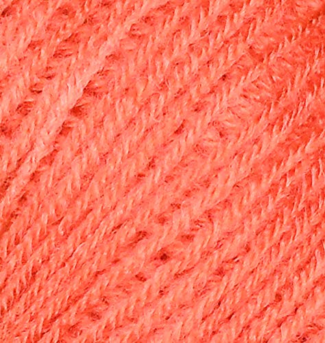 Image of M.G ENTERPRISE 100% Acrylic Wool Salmon (Pack of 10) Baby Soft Wool Ball Hand Knitting Wool /Art Craft Soft Fingering Crochet Hook Yarn, Needle Knitting Yarn Thread Dyed a€¦ A