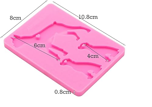 Miniatura 2 de Angel Wings Molde brillante brillante para familia de perros, moldes de silicona para papá/mamá/bebé, moldes de resina epoxi, llavero personalizado,