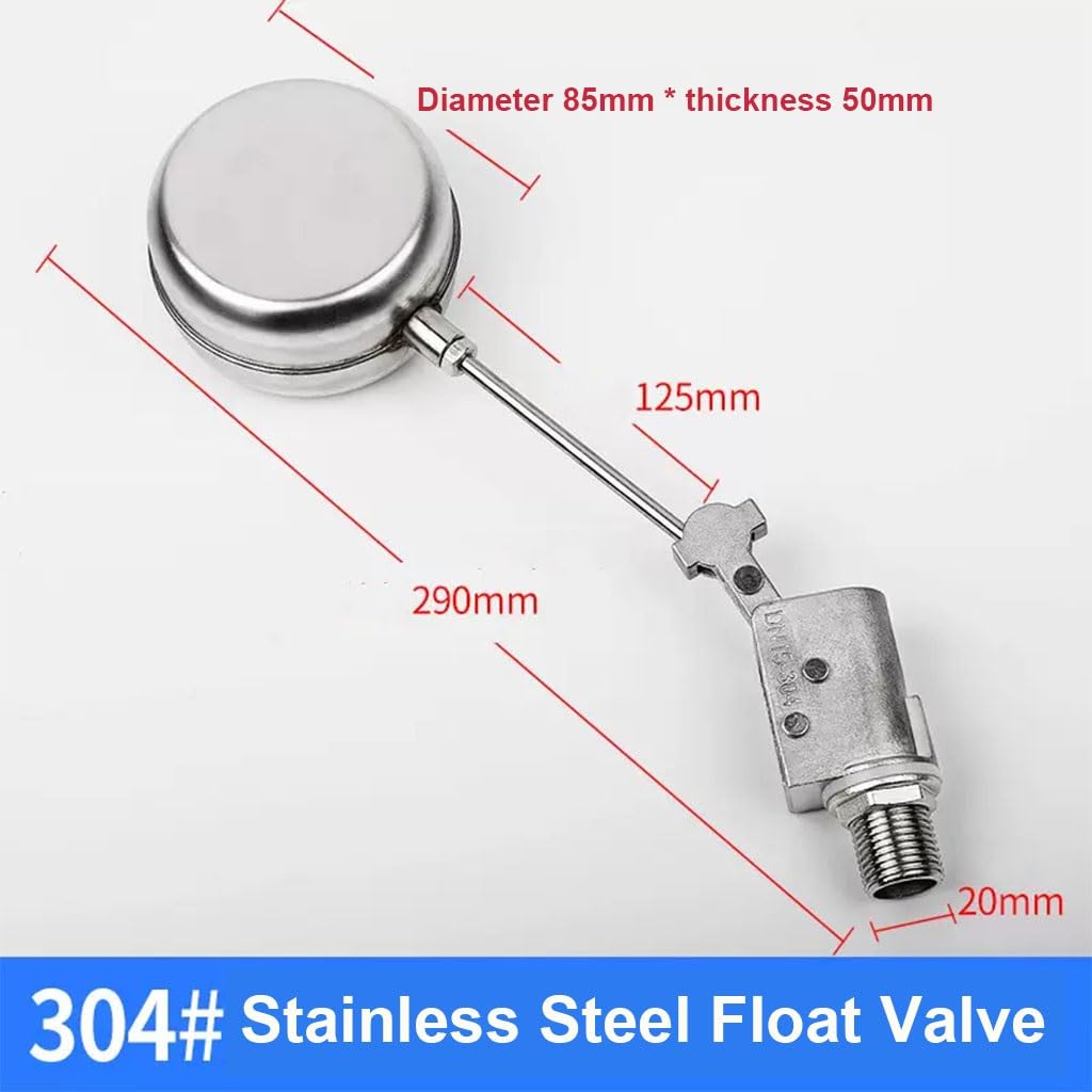 Válvula De Flotador De Acero Inoxidable, Controlador De Nivel De Agua Del Tanque De Agua DN15 De Resistencia A Altas Temperaturas De 1/2", 1 Unidad(TYPE B)