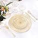 WDF 40Guest Gold Glitter Plates - Disposable Plastic Silverware,Gold Glitter Plastic Dinnerware include 40 Dinner Plates,40 Salad Plates,40Forks, 40 Knives, 40 Spoons for Thanksgiving