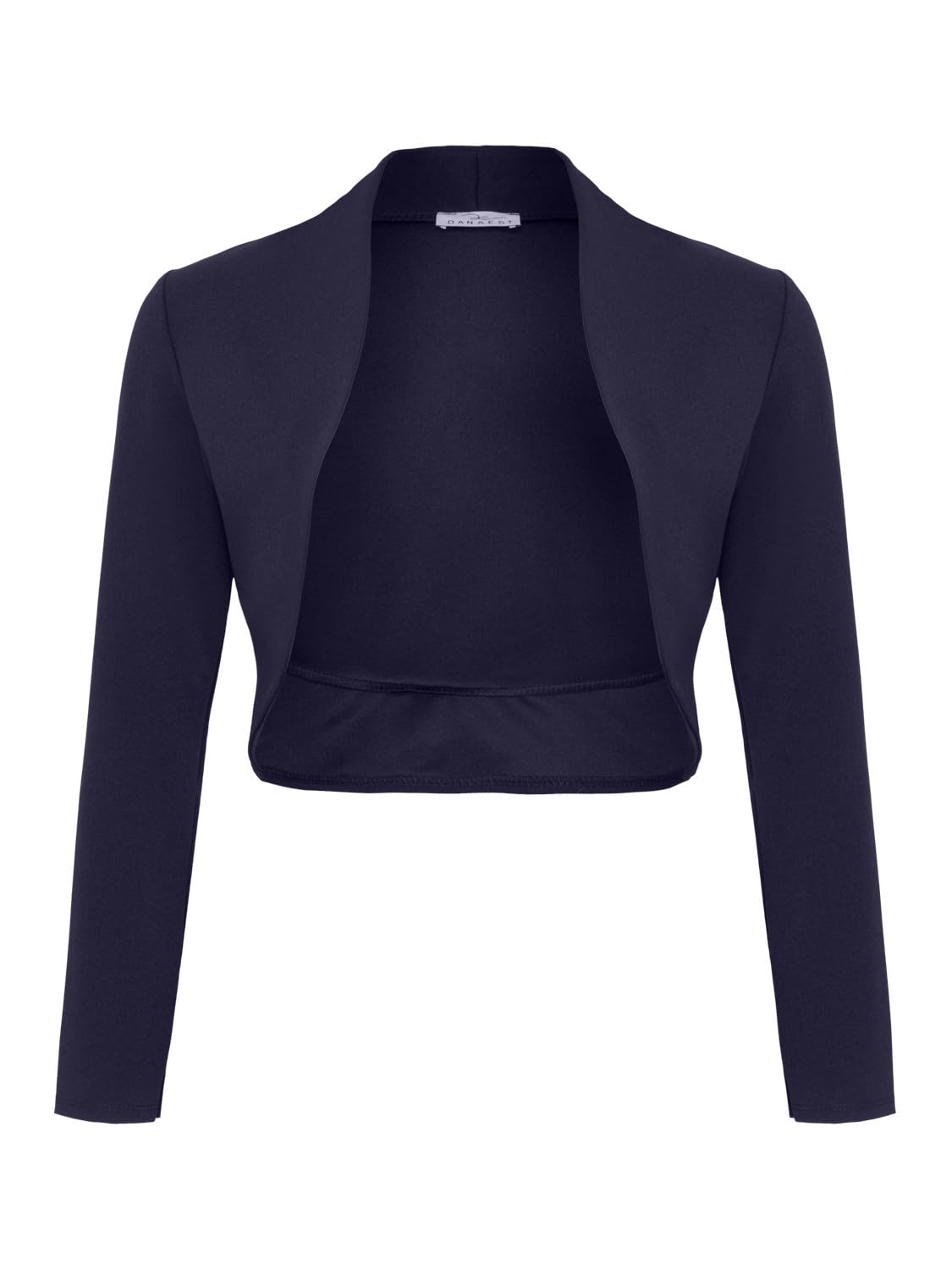 DANAEST Damen Langarm Bolero Festlich Strickjacke Schulterjacke Kurz Top (700) (DE/NL/SE/PL, Alphanumerisch, XL, Regular, Kurz, Blau)