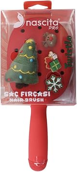 Nascita Twistlo Yılbaşı Temalı Saç Fırçası Kırmızı - 76