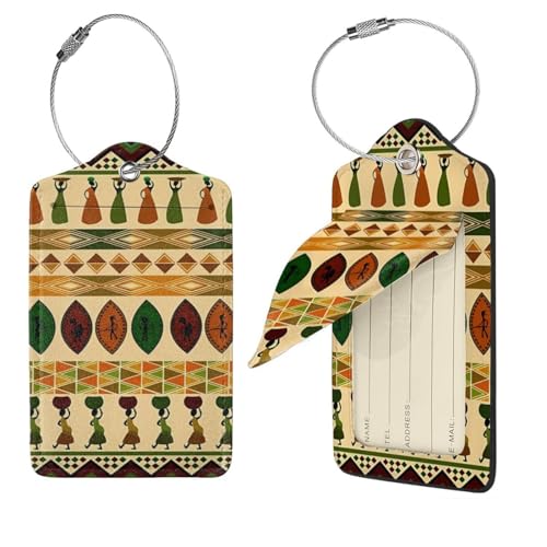 Étiquettes à bagages avec rabat de protection intimité en cuir