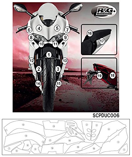 R&G(アールアンドジー) セカンドスキン(高品質ポリウレタン保護フィルム) 959PANIGALE 16-18 RG-SCPDUC006