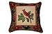 Violet Linen Decorative Christmas Tapestry Cushion Cover, 18" x 18", Cardinal Design