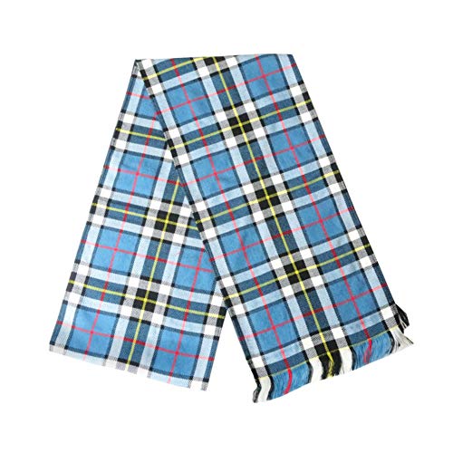 Womens Thompson Blue Tartan Plaid Sash - 10.5 x 90 Inches