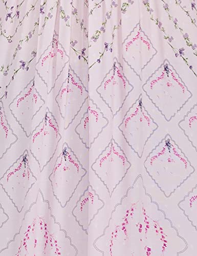 Image of W for Woman Women Viscose Orchid Pink Floral Print Straight Kurta