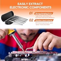 Präzisionspinzette, Adlerschnabelpinzette aus Edelstahl für Handwerk, Elektronik, Löten, Experimentelle Arbeiten, Schmuckherstellung, nichtmagnetische gebogene Pinzette, von TOWOT – Ansicht 6