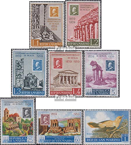 Prophila Collection San Marino 627-634 (Completa Edizione) 1959 Francobolli di Sicilia (Francobolli per i Collezionisti) Francobollo sul Francobollo
