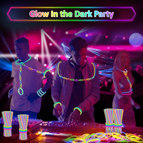 Kimimara Knicklichter Party-Set Kinder 100 Stück – 7 Farben Leuchtstäbe mit 100 Verbindern, Ideal für Festival, Halloween, Hochzeit, Weihnachten & Geburtstags Mitgebsel