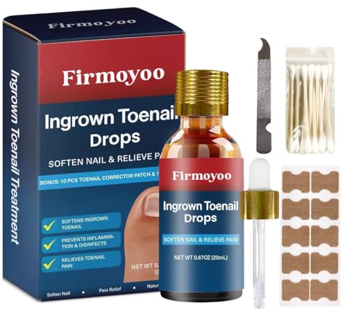Ingrown Toenail Treatment for Pain Relief: Ingrown Toenail Removal Kit - Big Toe Ingrown Nail Treatment for Home Toenail Care - Professional Toenail Corrector - Safe & Easy for Thick, Curved Toenails