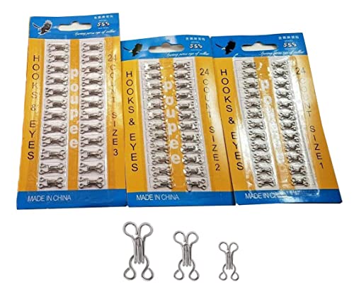 Nähhaken und Ösenverschluss,36 Paar Haken und Ösen zum Nähen von...