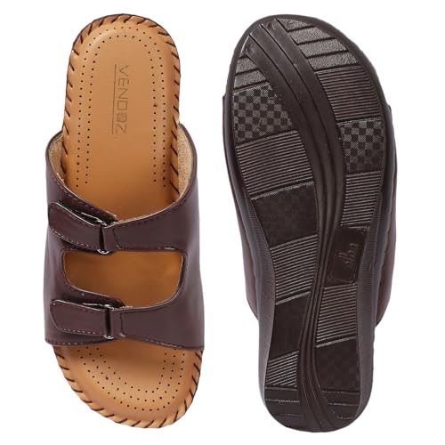Image of Vendoz Women Doctor Sole Comfortable Beige Sandals