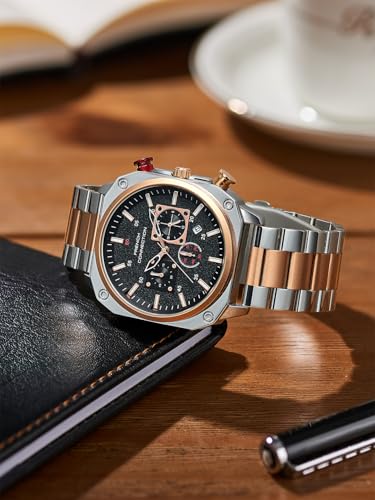 Image of French Connection Chronexis Two Tone Stainless Steel Watch for Men - FCB19RTM