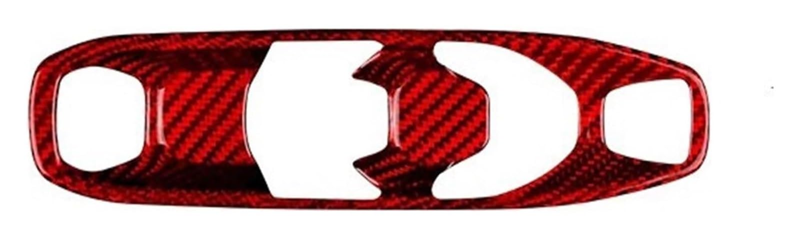 Center Console Trim For Corvette C8 2020-2023 Real Hard Carbon Fiber Car Console Gear Shift Button Sticker(Frame Red)
